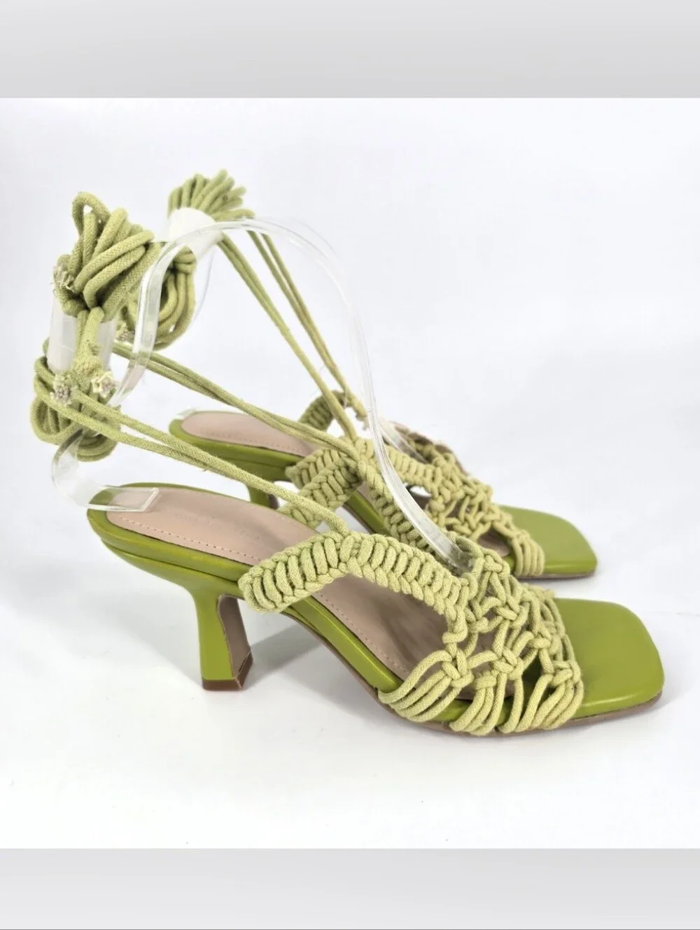 Rag & Co. Beroe Braided Green Sandals Size US 8 EU 39